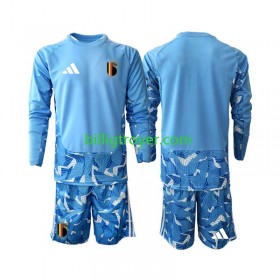 Billige Fotballdrakter Belgia Keeper Barn Hjemmedraktsett World Cup 2026 Langermet